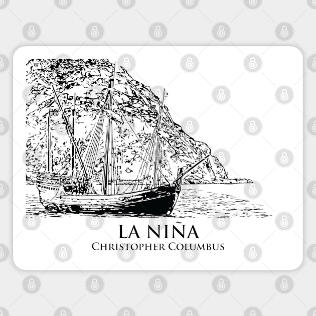 La Niña - Christopher Columbus Magnet by Lakeric